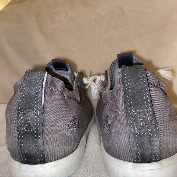 🔥 Timberland Gray Canvas Sneakers Size 7.5 - Picture 7 of 9